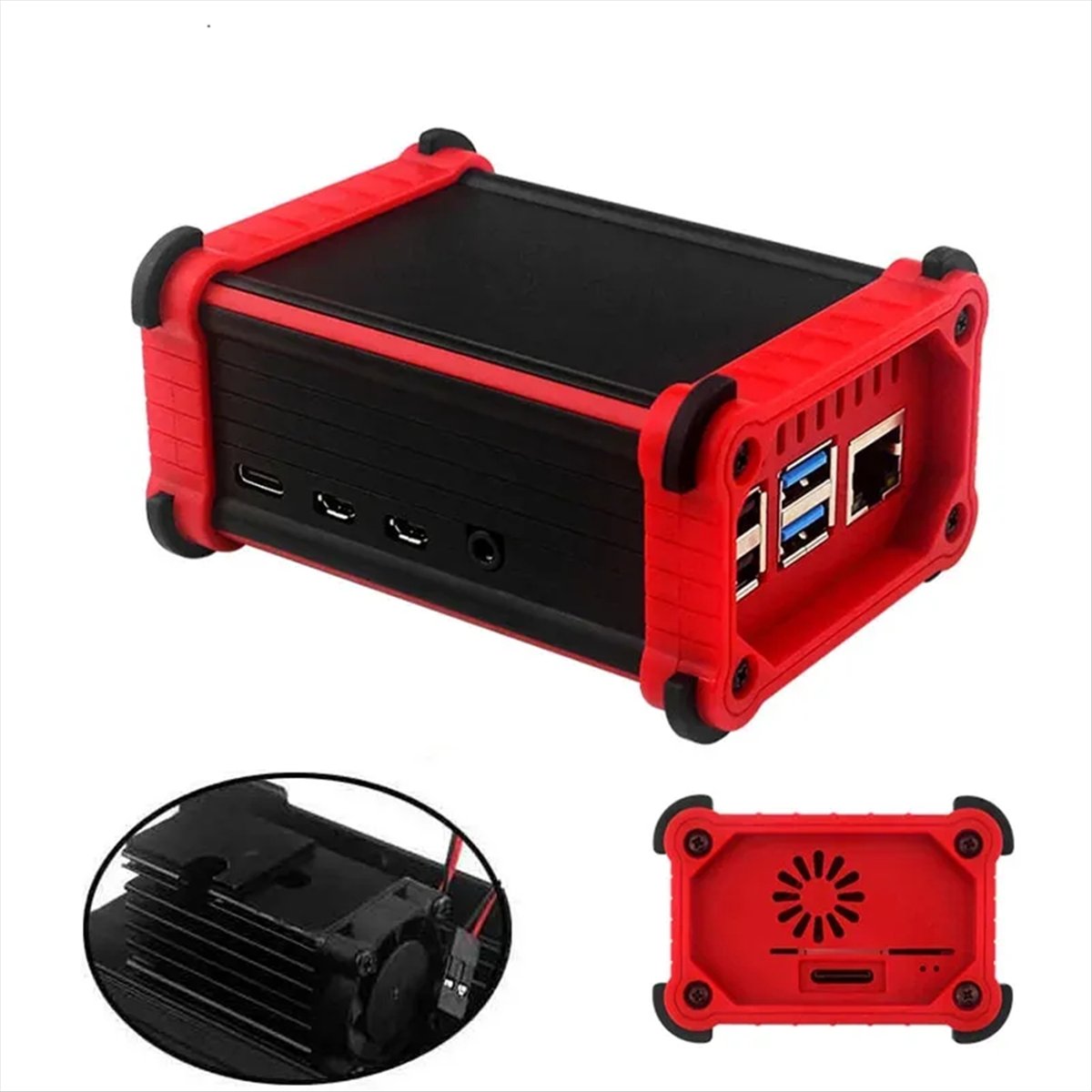 T1032C-For 4 Aluminum Case wit - Pi 4 Case ulasan dan harga