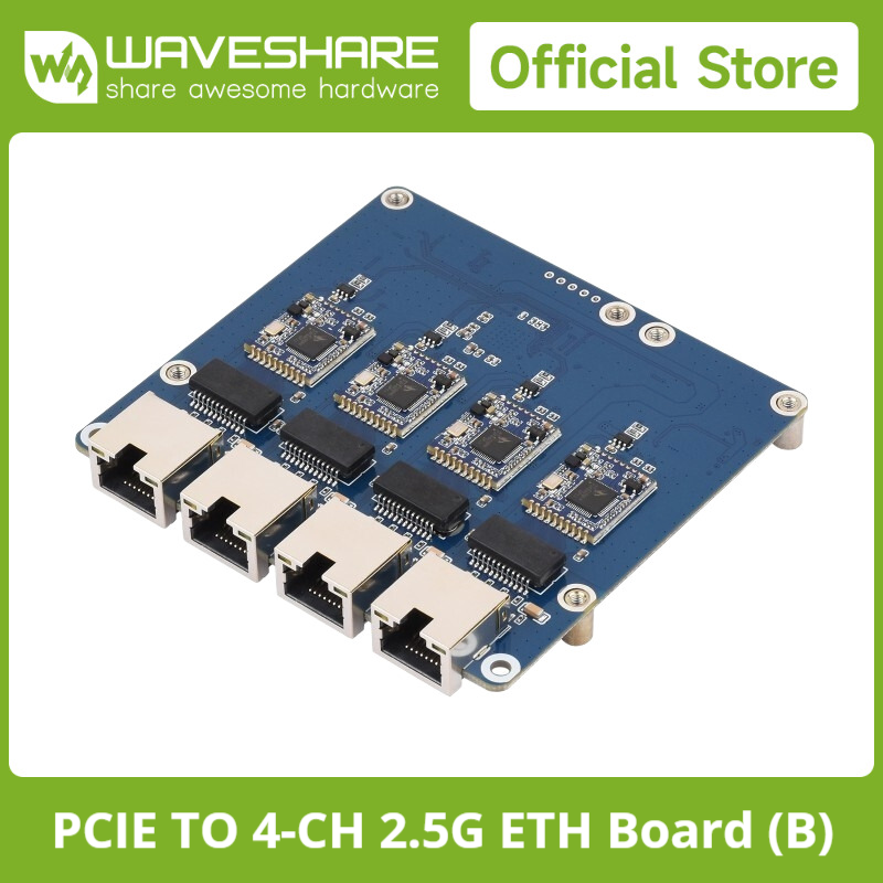 Waveshare PCIe TO 4-Ch Gigabit - Raspberry Pi 4 ulasan dan harga