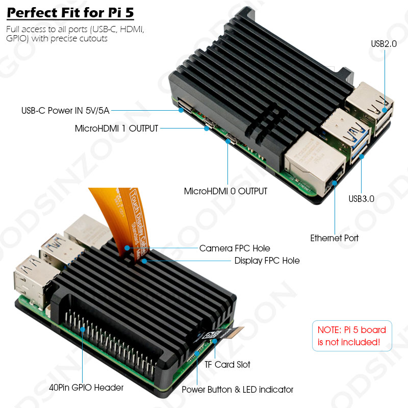 Raspberry Pi 5 Aluminum Armor  - Pi 5 Case ulasan dan harga