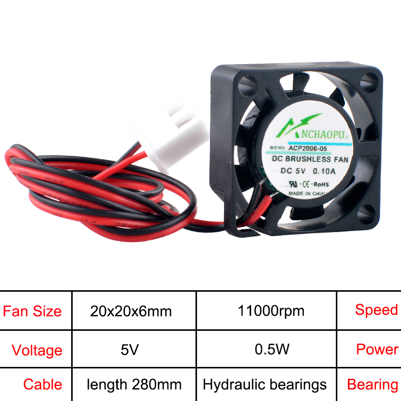 ANCHAOPU ACP2006 2cm 20mm Fan  - Pi Cooler ulasan dan harga