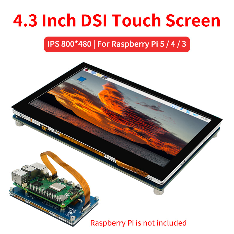 4.3 Inch DSI Touch Screen for  - Pi 5 Case ulasan dan harga
