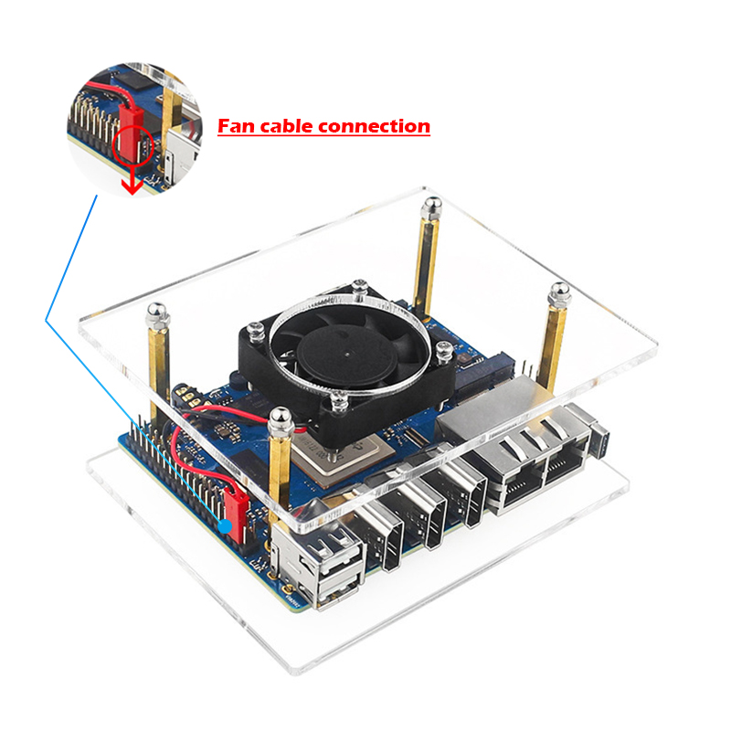 2 Layers Cluster Case Set for  - Pi 4 Case ulasan dan harga