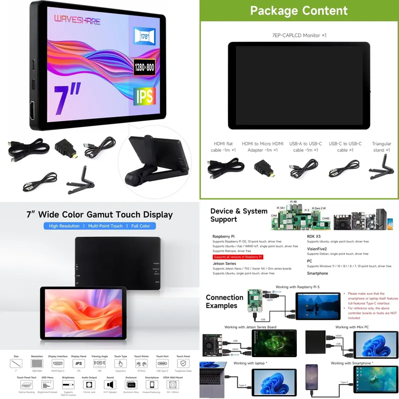 for Aismartlink Waveshare 7 In - Pi Display ulasan dan harga