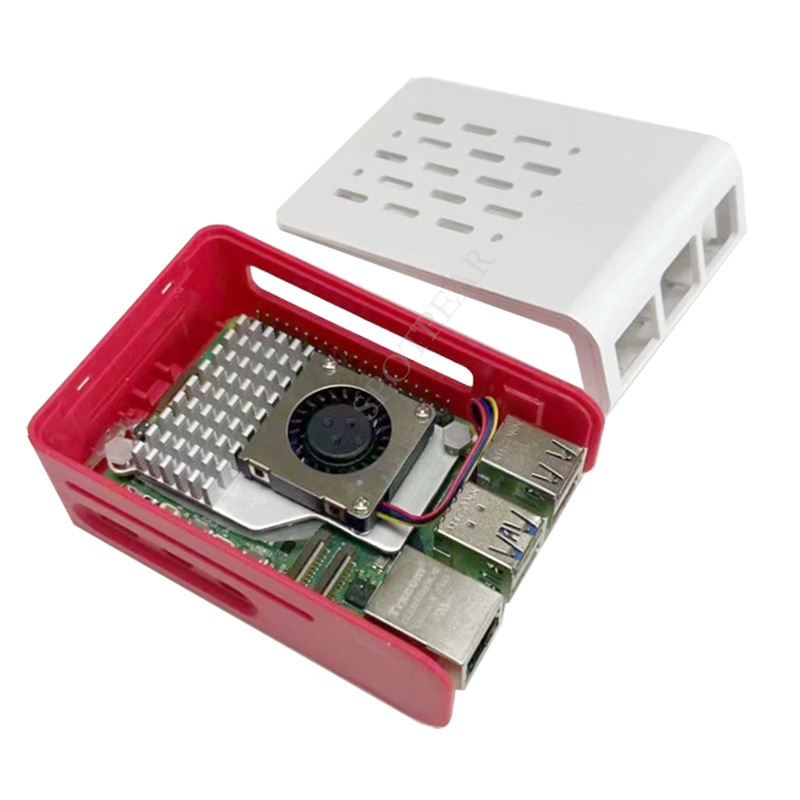 Raspberry Pi 5 Red-White cooli - Pi 5 Case ulasan dan harga