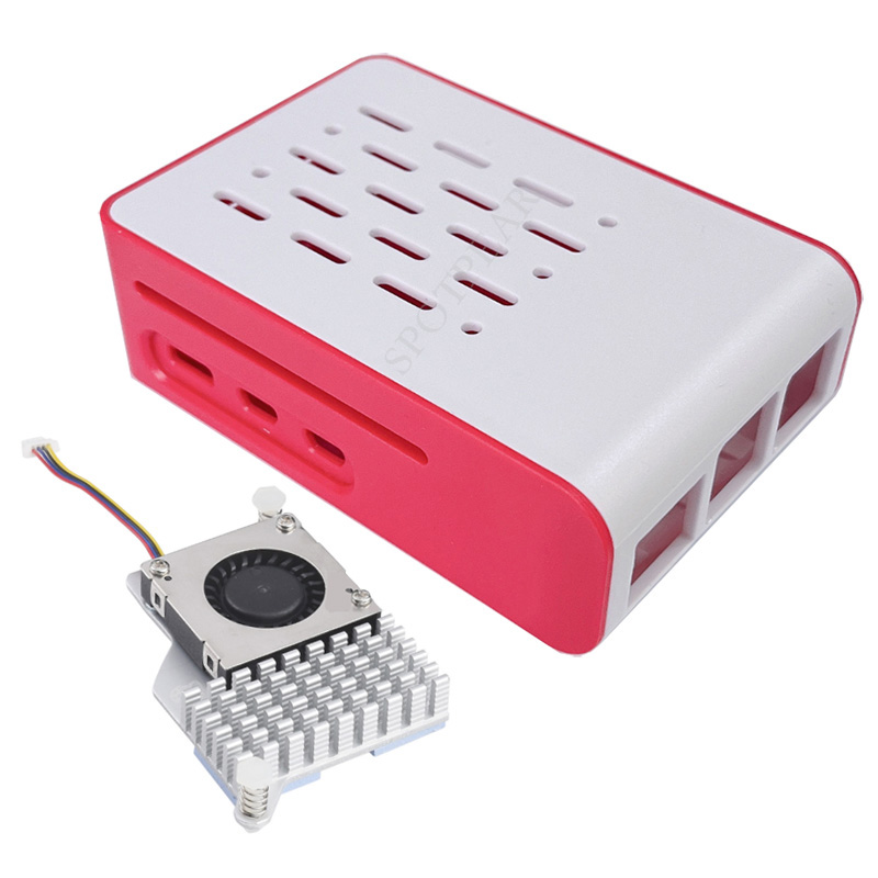 Raspberry Pi 5 Red-White cooli - Pi 5 Case ulasan dan harga