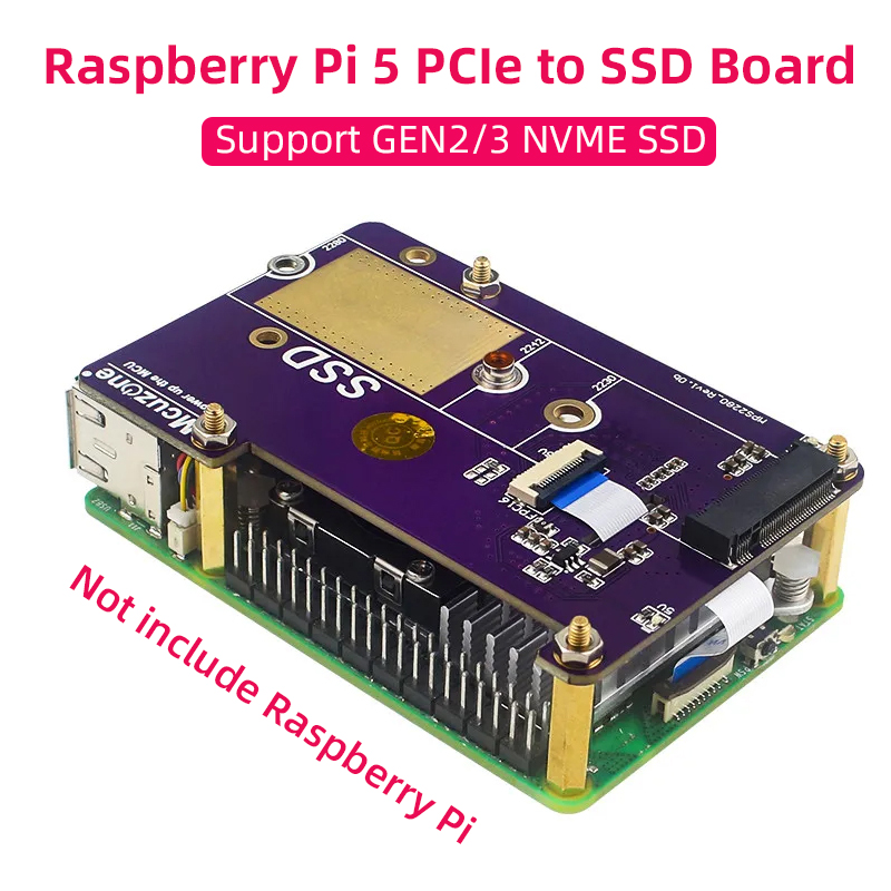 Raspberry Pi 5 PCIe to M.2 NVM - Pi 5 Case ulasan dan harga